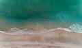 Wave on beach from above Drone photography