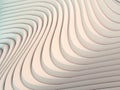 Wave bend white abstract background surface. Digital illustration. 3d rendering Royalty Free Stock Photo