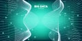 Wave Big Data Stream. Particle Complexity Royalty Free Stock Photo