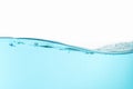 Wave of blue water splash with air bubbles Royalty Free Stock Photo