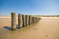 Wave breakers at beach