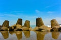 The wave breakers.. at Glagah beach in Yogyakarta