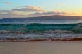 Wave breaking on beach