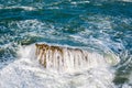 Wave breaking on a rock (Biarritz Beach)