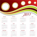 Wave calendar 2011 Royalty Free Stock Photo