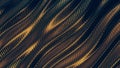 Wave carbon gold fiber texture pattern background