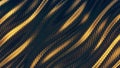 Wave carbon gold texture pattern background