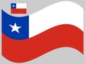 Wave Chile Flag Vector illustration Eps 10 Royalty Free Stock Photo