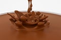 Wave chocolate ripples by fluid simulation, 3d rendering