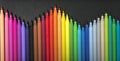 Wave of colorful magic maker on black background Royalty Free Stock Photo