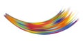 Wave colorful texture volume surface. warp strip