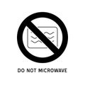 Wave Cooking logo. Microwave oven safe vector outline icon