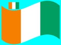 Wave Cote d`Ivoire Flag Vector