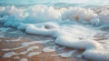 Wave crashes onto the shore