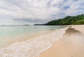 Wave crashing on beautiful beach in Ko Phayam island, Ranong, Thailand Royalty Free Stock Photo