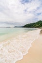 Wave crashing on beautiful beach in Ko Phayam island, Ranong, Thailand Royalty Free Stock Photo