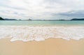 Wave crashing on beautiful beach in Ko Phayam island, Ranong, Thailand Royalty Free Stock Photo