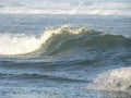 Wave crashing onto shore