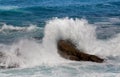 Wave crashing on the rock Royalty Free Stock Photo