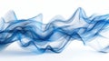 Serene Flow: AI-Generated Blue Abstract Wave on White Background - This title highlights the concept of a peaceful and calming Royalty Free Stock Photo