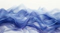 Serene Flow: AI-Generated Blue Abstract Wave on White Background - This title highlights the concept of a peaceful and calming Royalty Free Stock Photo