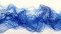 Serene Flow: AI-Generated Blue Abstract Wave on White Background - This title highlights the concept of a peaceful and calming Royalty Free Stock Photo