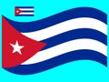 Wave Cuba Flag Vector illustration Eps 10 Royalty Free Stock Photo