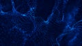 Wave 3d. Big data visualization. Data technology background. Abstract background. 3d rendering. Data array visual concept.