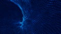 Wave 3d. Big data visualization. Data technology background. Abstract background. 3d rendering. Data array visual concept.