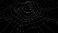Wave 3d. 3D black abstract background. Abstract background with a dynamic wave. Big data visualization. 3d rendering