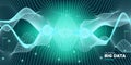 Wave Data Infographic. Particle Abstract
