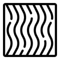 Wave design paving icon, outline style