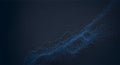 Wave of dots and weave lines. Abstract background. Network connection structure Ai Generated Royalty Free Stock Photo