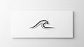 Wave features a sleek stylized curve centered against a plain backgroun Royalty Free Stock Photo