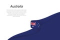 Wave flag of Australia with copyspace background Royalty Free Stock Photo