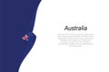Wave flag of Australia with copyspace background Royalty Free Stock Photo