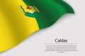 Wave flag of Caldas is a region of Colombia