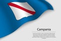 Wave flag of Campania is a region of Italy