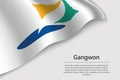 Wave flag of Gangwon is a state of South Korea.