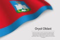 Wave flag of Oryol Oblast is a region of Russia
