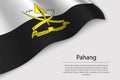 Wave flag of Pahang is a region of Malaysia Royalty Free Stock Photo