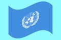Wave Flag of the United Nations Vector Royalty Free Stock Photo