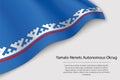 Wave flag of Yamalo-Nenets Autonomous Okrug is a region of Russi