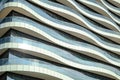 Wave floor office building facade at bangkok thailand Royalty Free Stock Photo