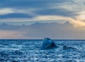 Wave forms plume off Ke'e Beach in Kauai