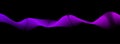 Wave gradient abstract colorful flowing lines on black background. Purple vector neon illiustration for web Royalty Free Stock Photo