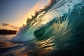 Wave graphic Surfing vibes with a big sea ocean wave Royalty Free Stock Photo