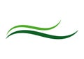 Wave green logo icon original template design