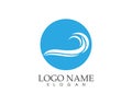 Wave icon logo veector template