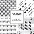 Wave icon pattern set Royalty Free Stock Photo